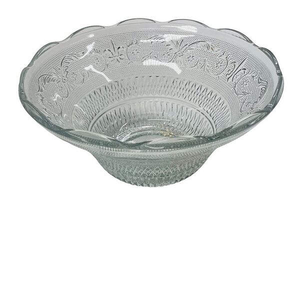 Vintage Kig Malaysia Fleur de Lis Punch Bowl - Picture 2 of 7